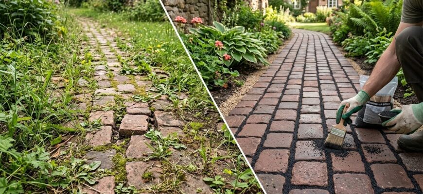 Как спасти брусчатку от травы и разрушения: реальное решение, которое работает